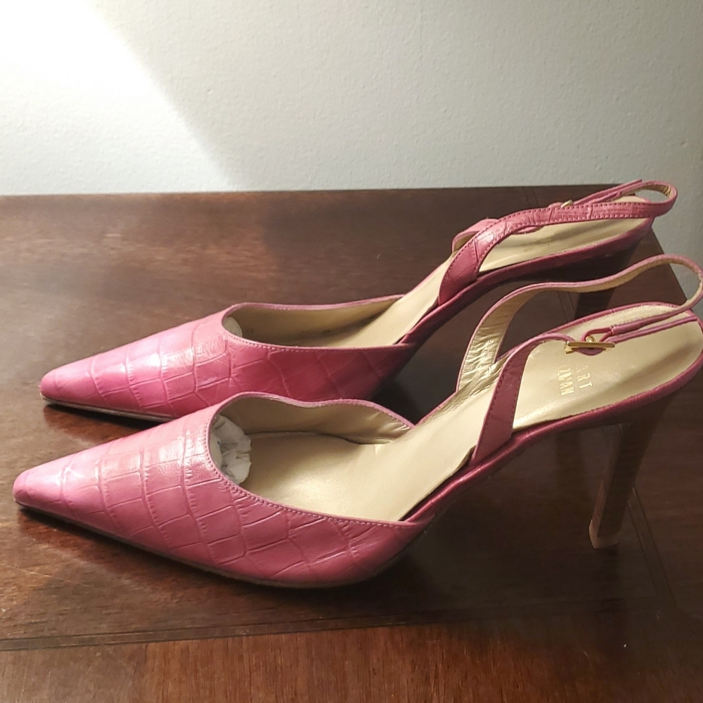 Stuart Weitzman sling back pumps